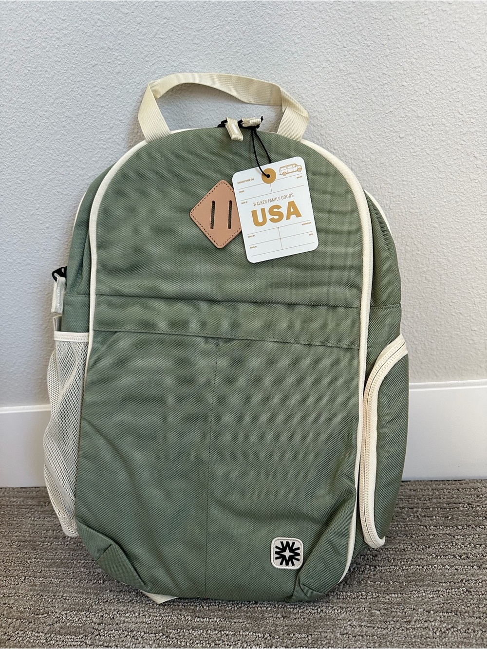 Walker Family Goods Valley Backpack / Diaper Bag in Sage Brand New w Tags